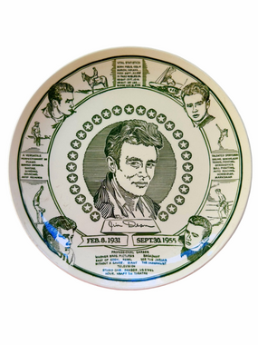 James Dean Vintage 1956 Plate  Kettlesprings Kilns Damar Products Elizabeth, NJ